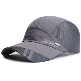 Breathable Sun Protection Baseball Cap for Men's Outdoor Fishing - Spring/Summer (Color: Dark Gray)