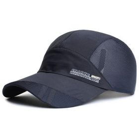 Breathable Sun Protection Baseball Cap for Men's Outdoor Fishing - Spring/Summer (Color: Navy Blue)