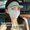 1 Sun Protection Fishing Hat Foldable Ponytail Hat Outdoor Ice Silk Breathable Sunscreen Full Face With Hood Camping