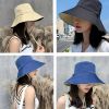 Foldable Wide Brim Sun Visor Hat; UPF 50+ Protection Traveling Hiking Fishing Cap For Women